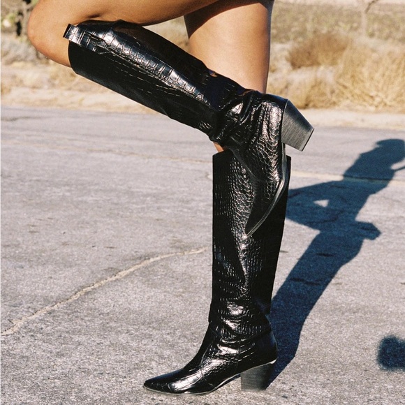 Princess Polly Riley Boots Black Size 8 Women’s NWT NEW IN BOX NIB - Picture 1 of 7